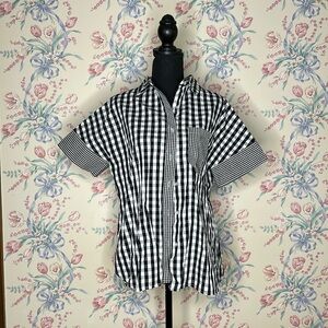 BLUE CHECK BUTTON DOWN TOP MEDIUM